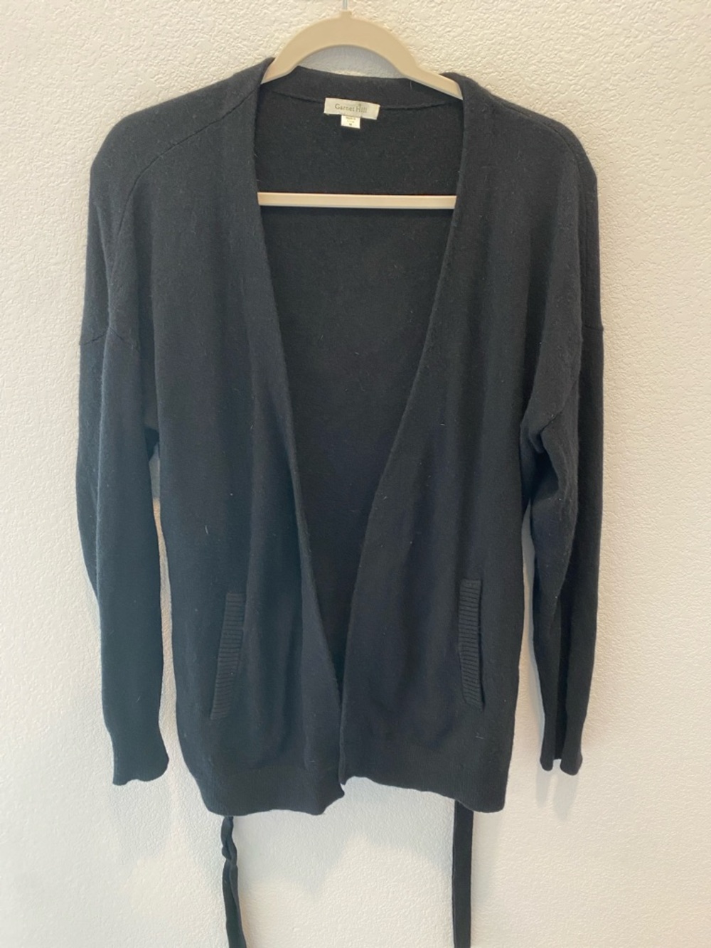 Garnet Hill | Cashmere tie waist cardigan